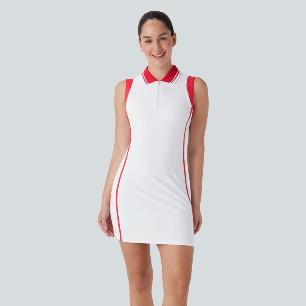 SoftlyZero™ Airy Polo Zip Sleeveless Bodycon Mini Active Tennis Dress Halara